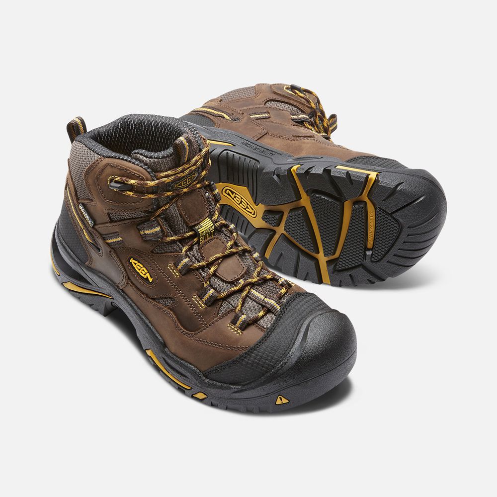 Botte de Travail Keen Homme Marron | Braddock Waterproof Mid (Steel Toe) | MAIWN-3274